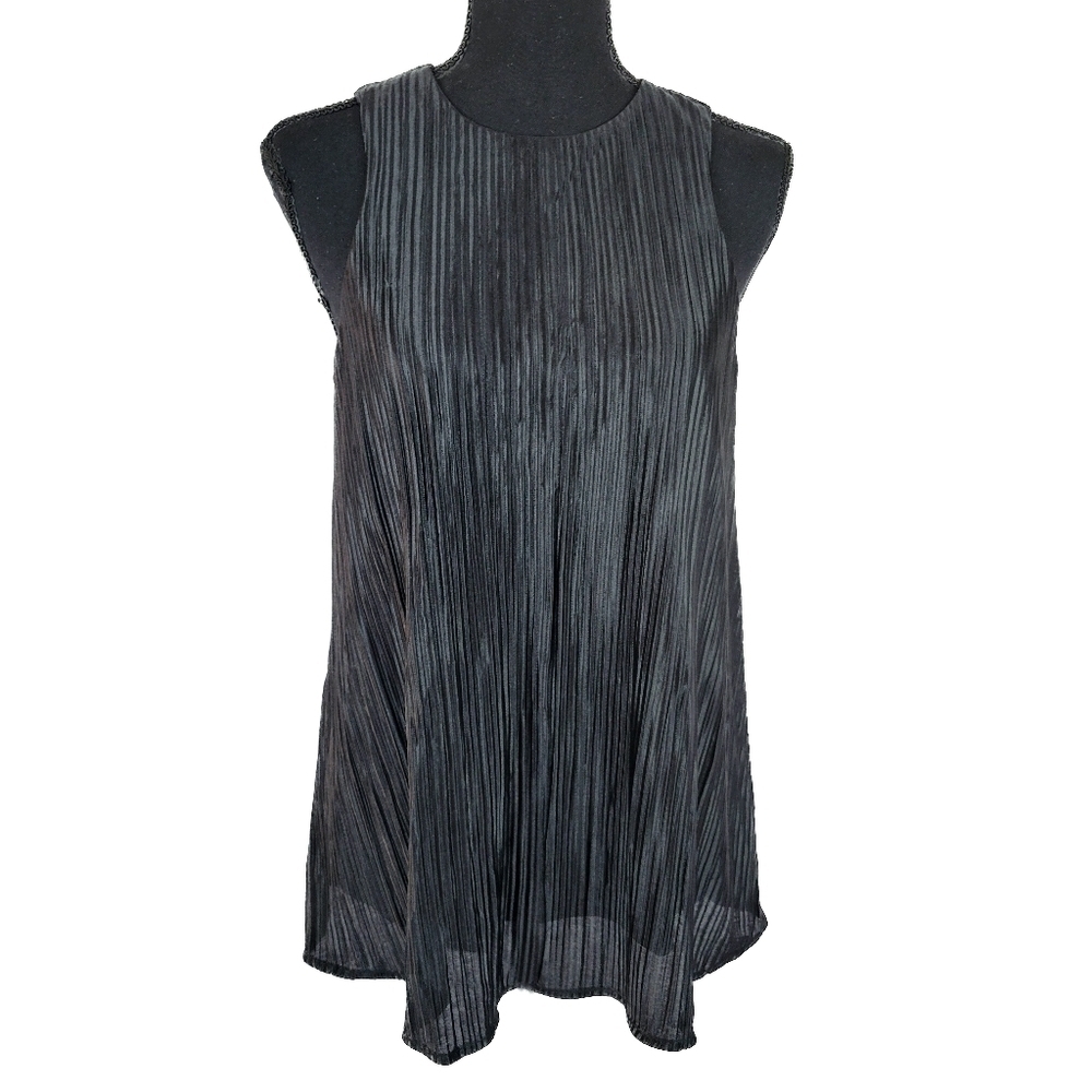 🔥 (5for$35) A NEW DAY High Neck Sleevless Pleated Blouse Size XS